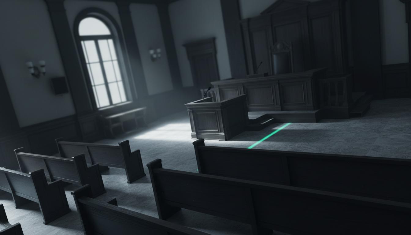An empty courtroom