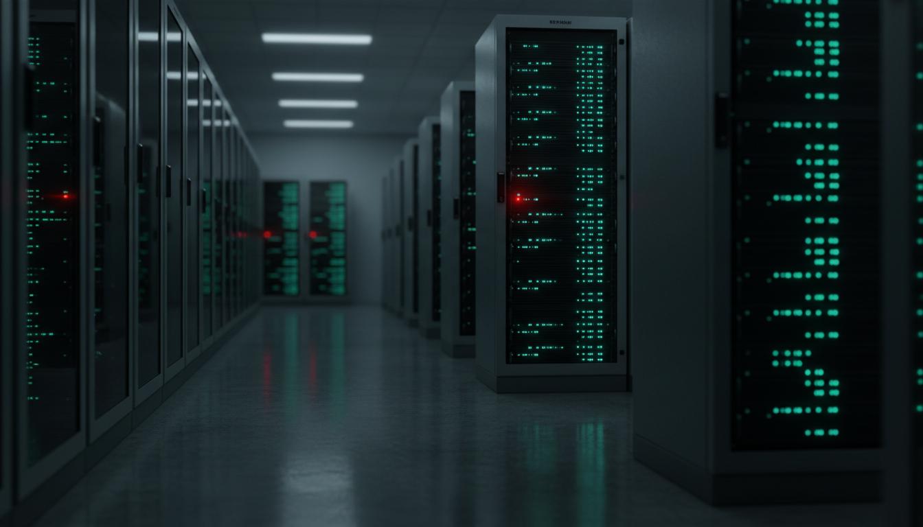 A sealed server room, lights on, nothing leaving the building.