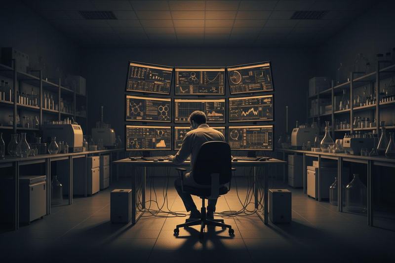 A quality control analyst at work in a laboratory
